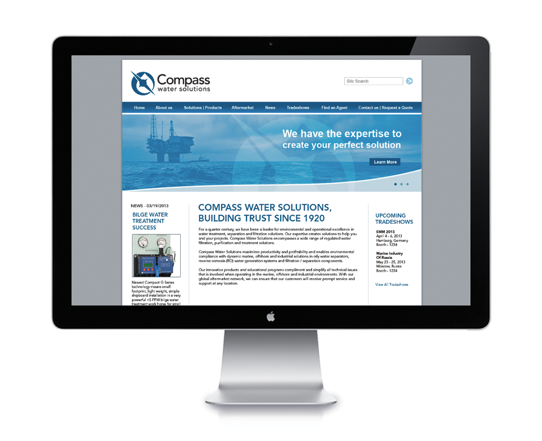 Compass Water Solutions Website Branding