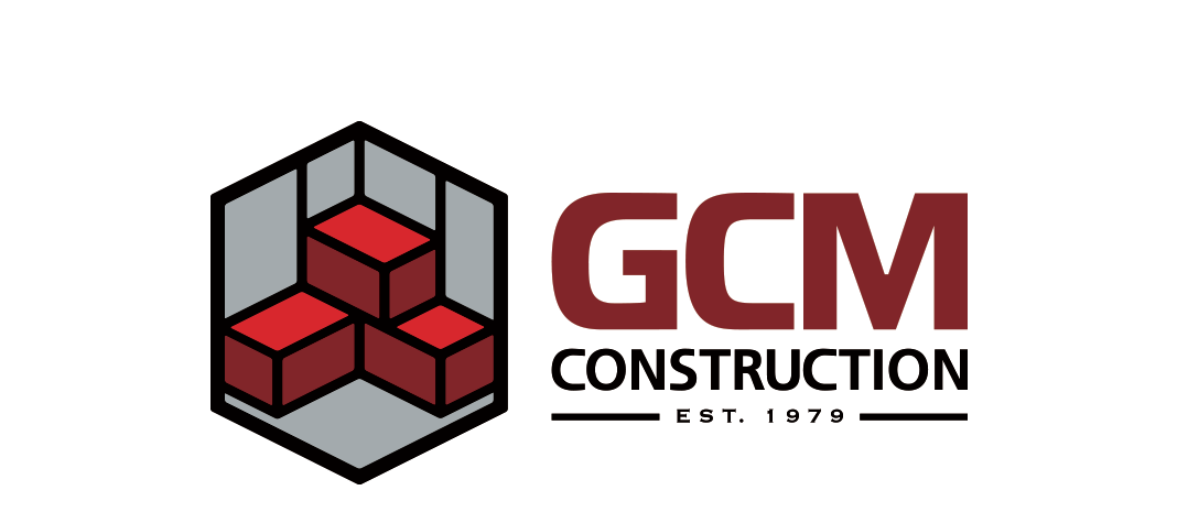 GCM Construction logo and identity design