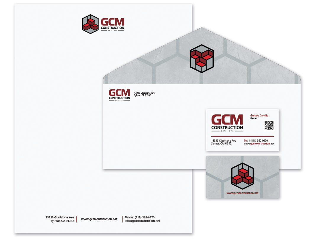 GCM Construction Stationery Branding